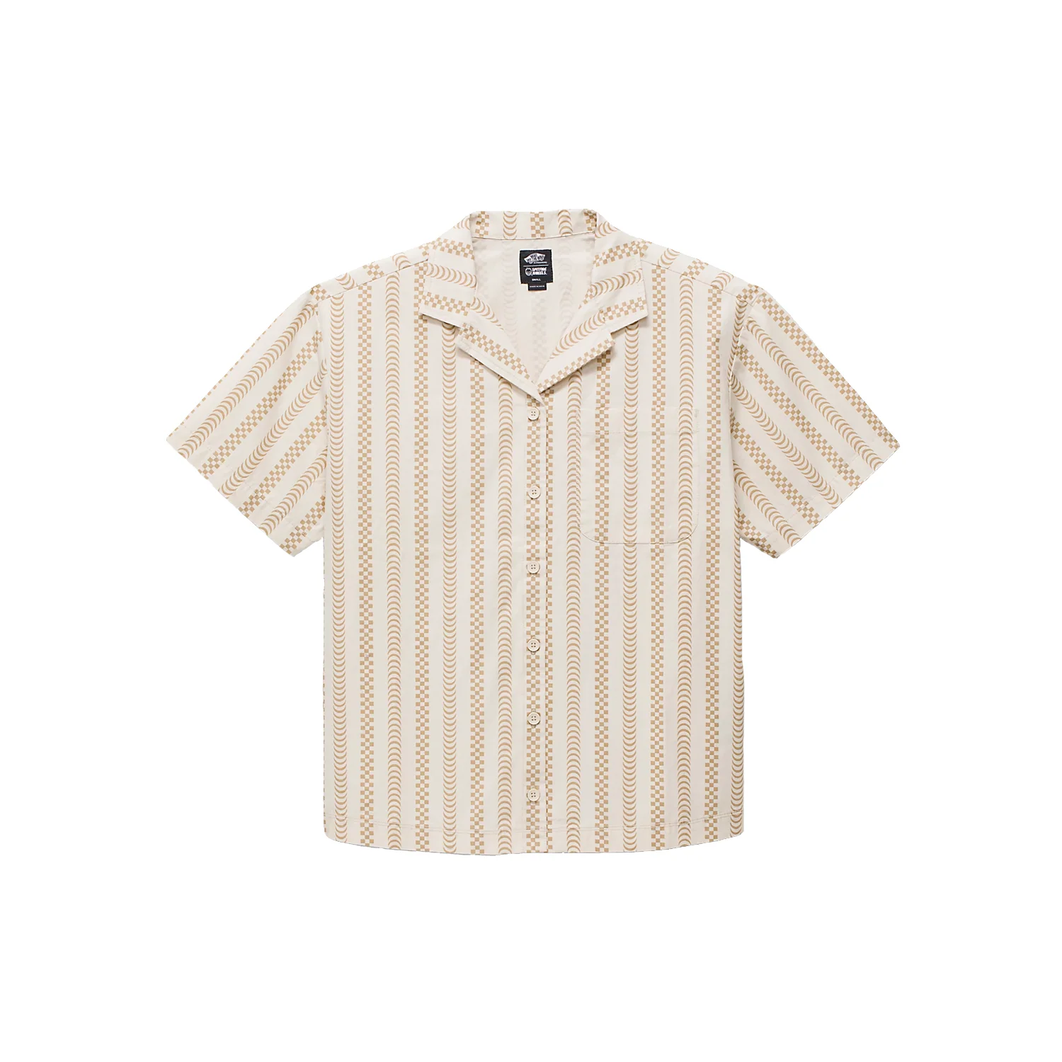 Vans Women's Spitfire Wheels S/S Woven Shirt White - Image 5