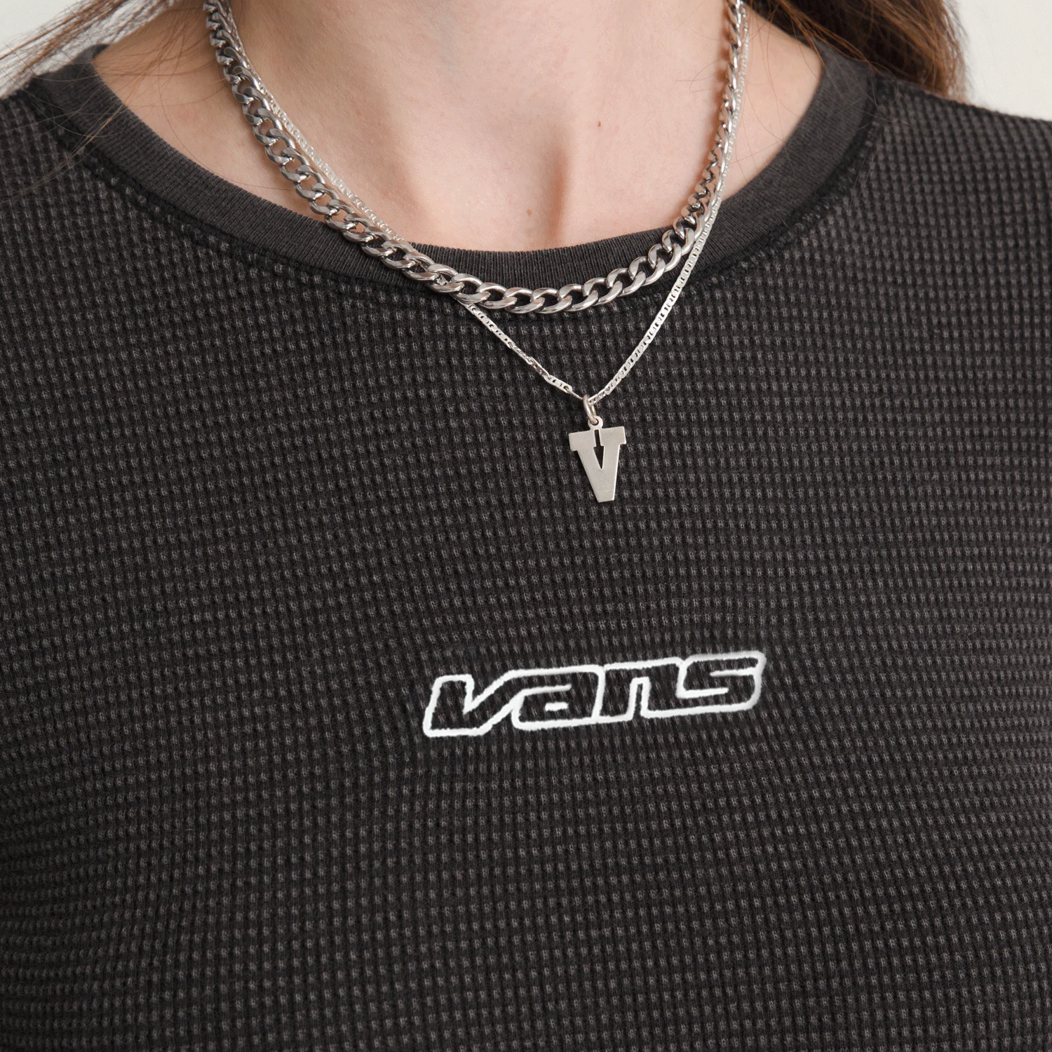 Vans Women's Teri Waffle Long Sleeve Black - Image 3
