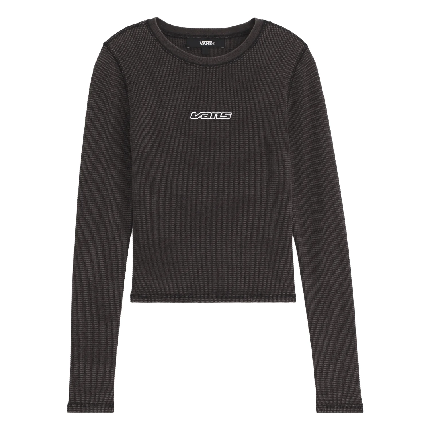 Vans Women's Teri Waffle Long Sleeve Black - Image 4