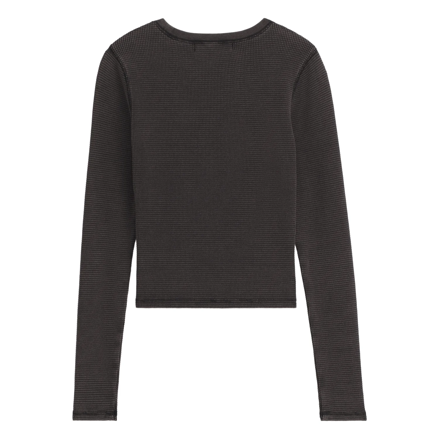Vans Women's Teri Waffle Long Sleeve Black - Image 5