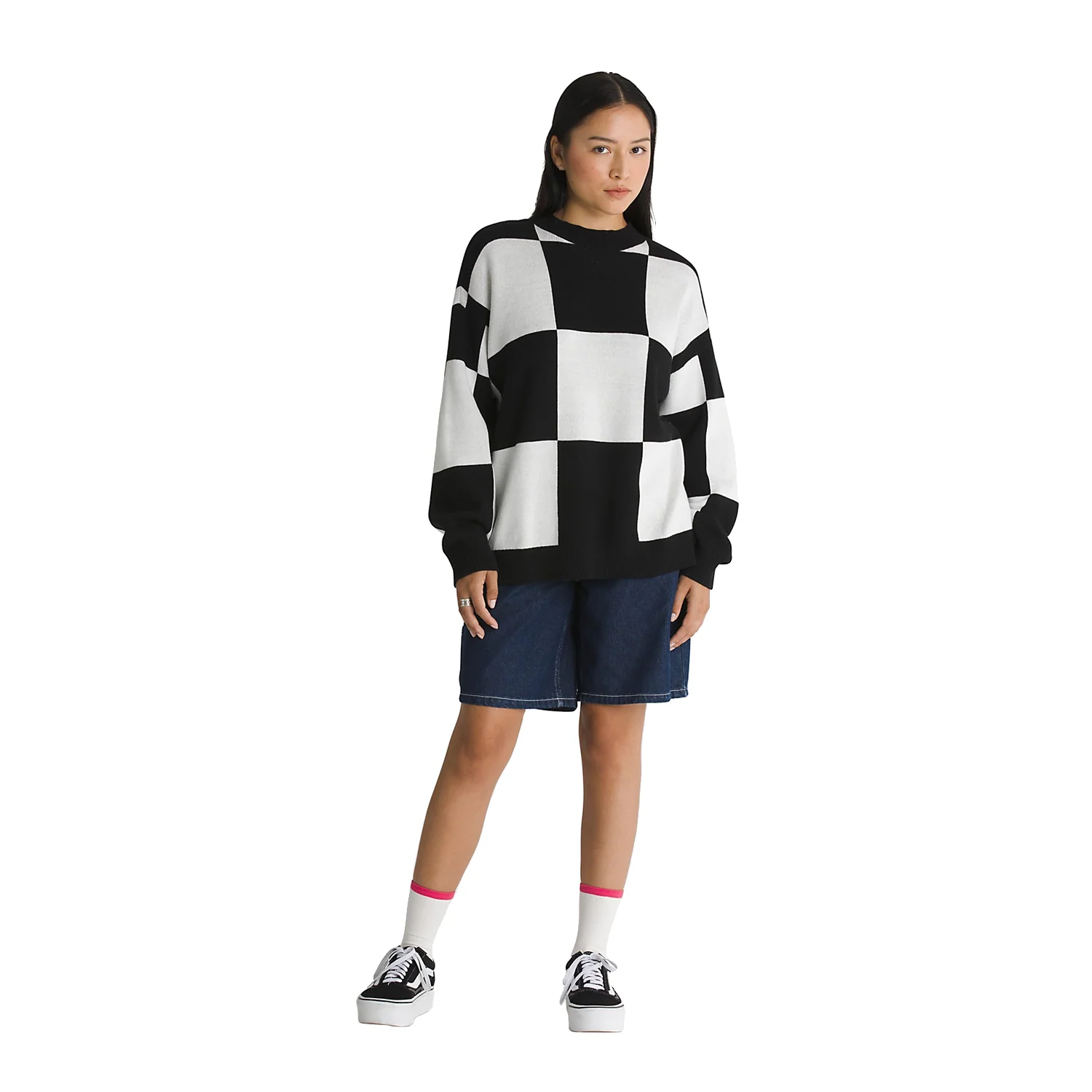 Vans Women's Vortex Sweater Black/Marshmallow - Image 2
