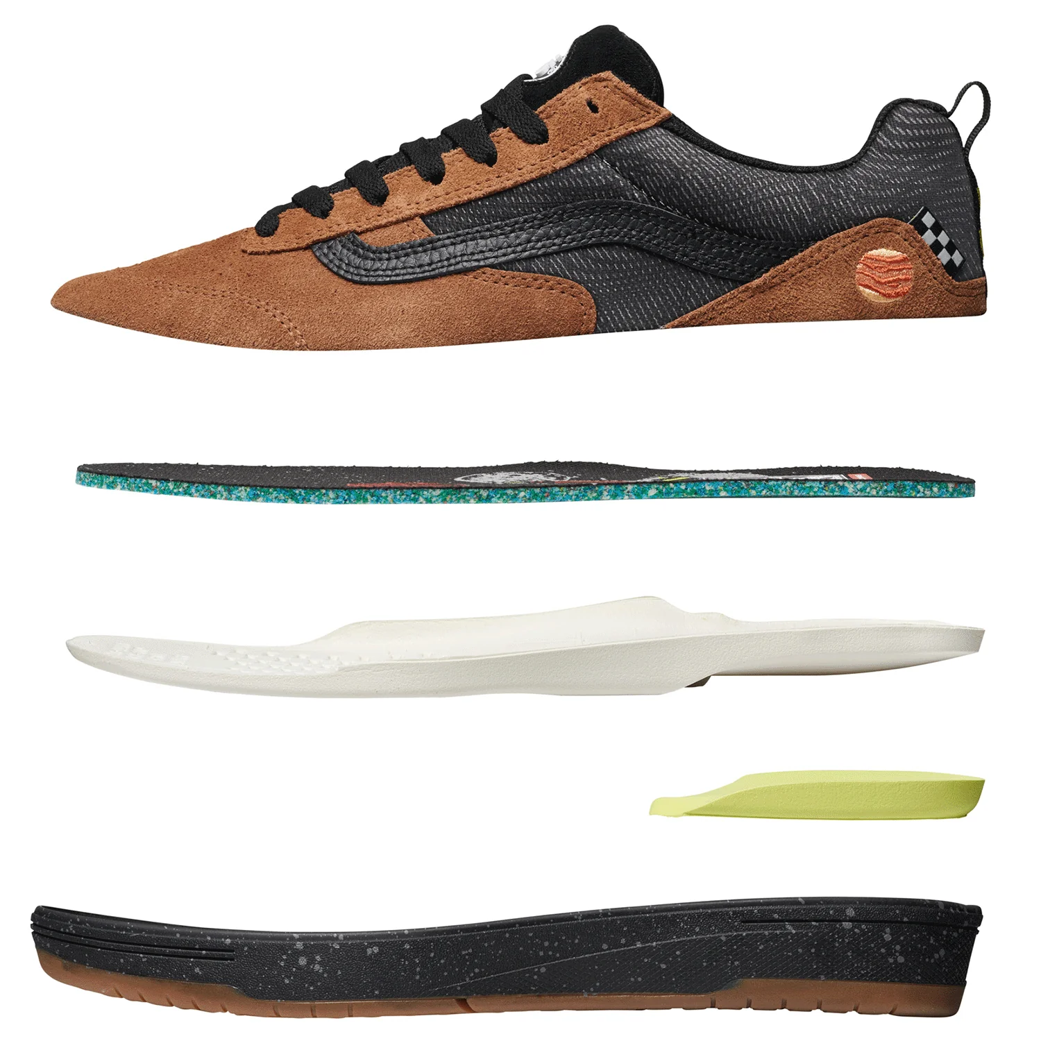 Vans Zahba Shoe Brown/Multi - Image 5