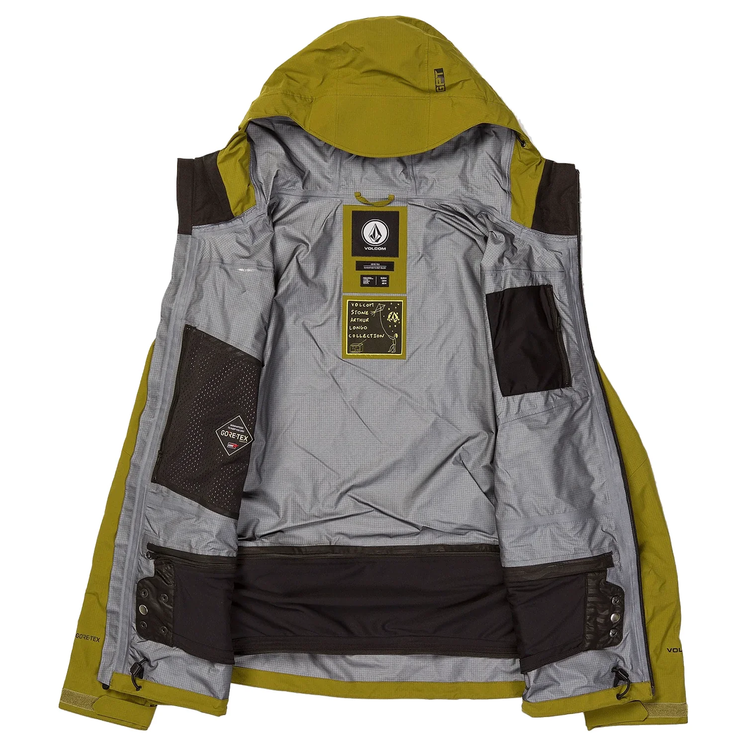Volcom Men's Arthur Gore-tex Proshell Jacket 2024 Moss - Image 3