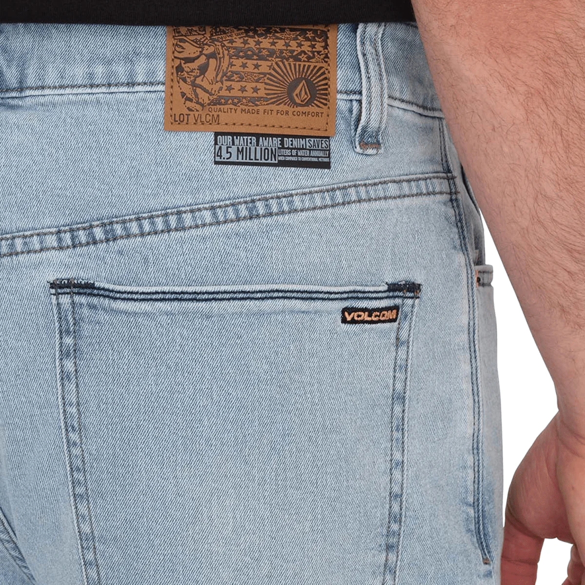 Volcom Men's Billow Denim Short Desert Dirt Indigo - Image 6