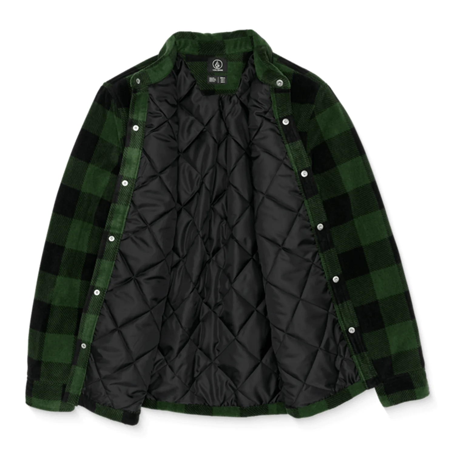 Volcom Men's Bowered Fleece Long Sleeve Shirt Dark Pine - Image 3
