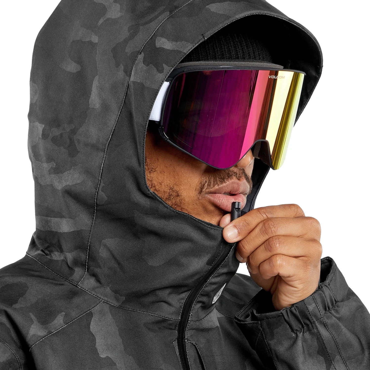 Volcom Men's Brighton Pullover Jacket 2024 Black Camo - Image 4