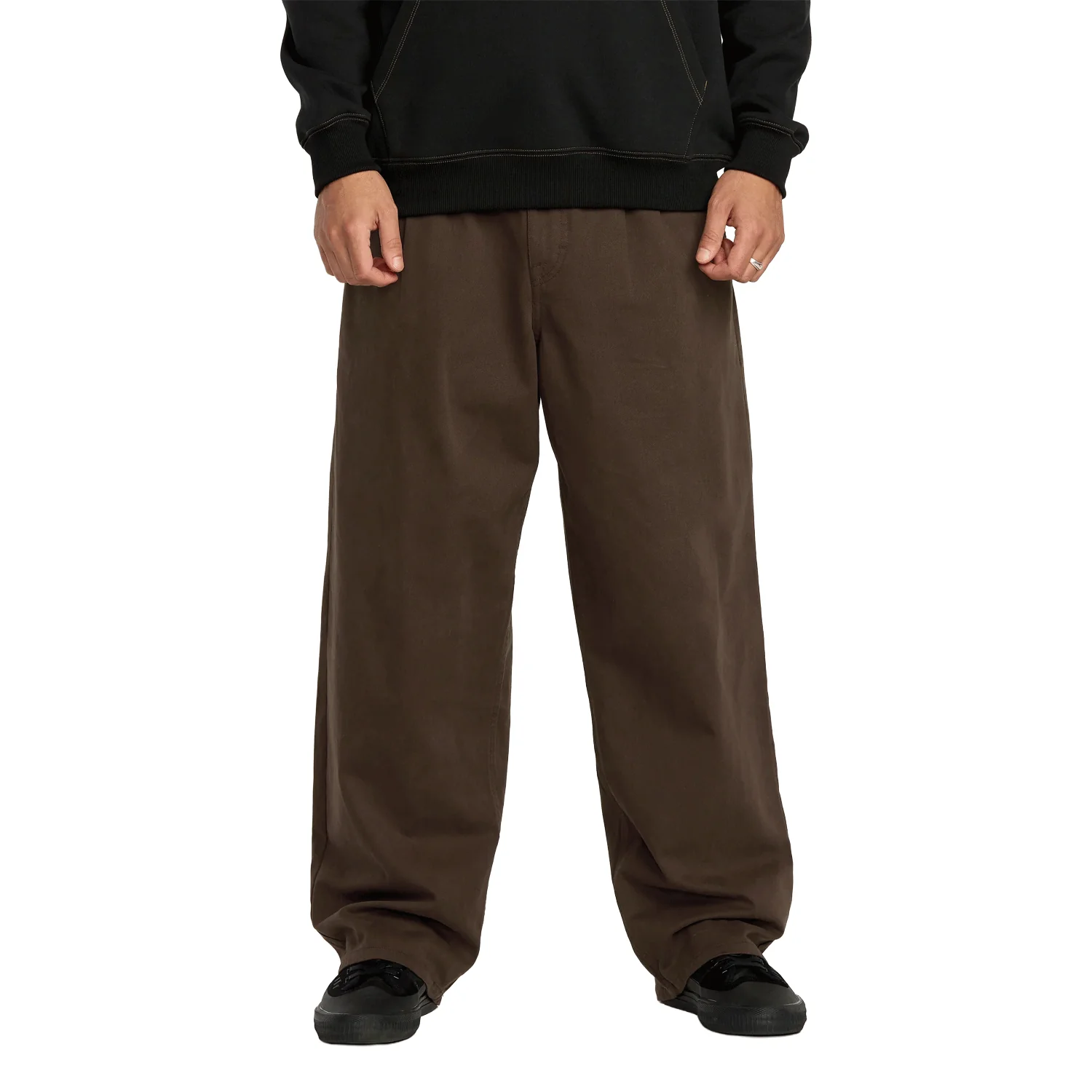 Volcom Men's Chillow Pleat Elastic Waist Pant Cacao - Image 2