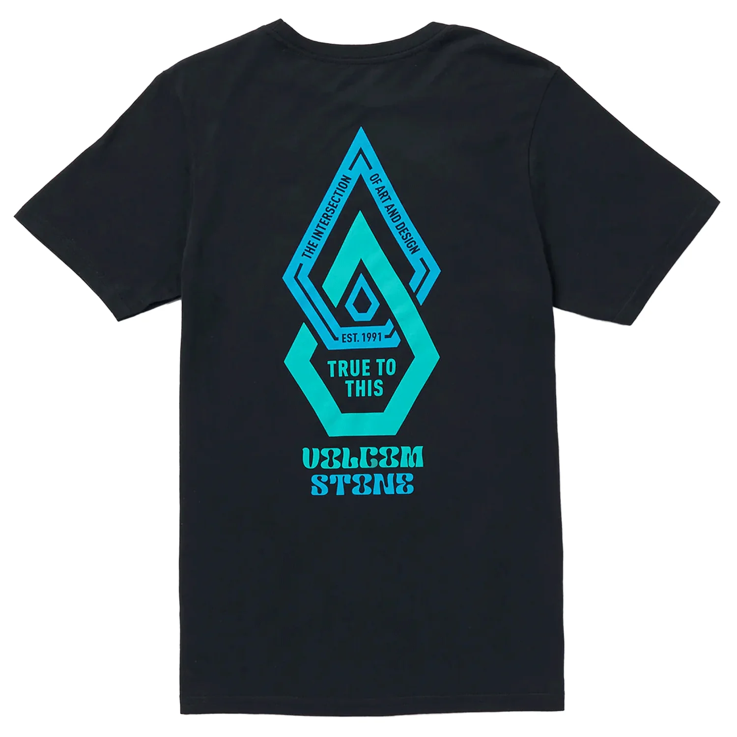 Volcom Men's Entanglement Stone Tech S/S Tee Black - Image 2