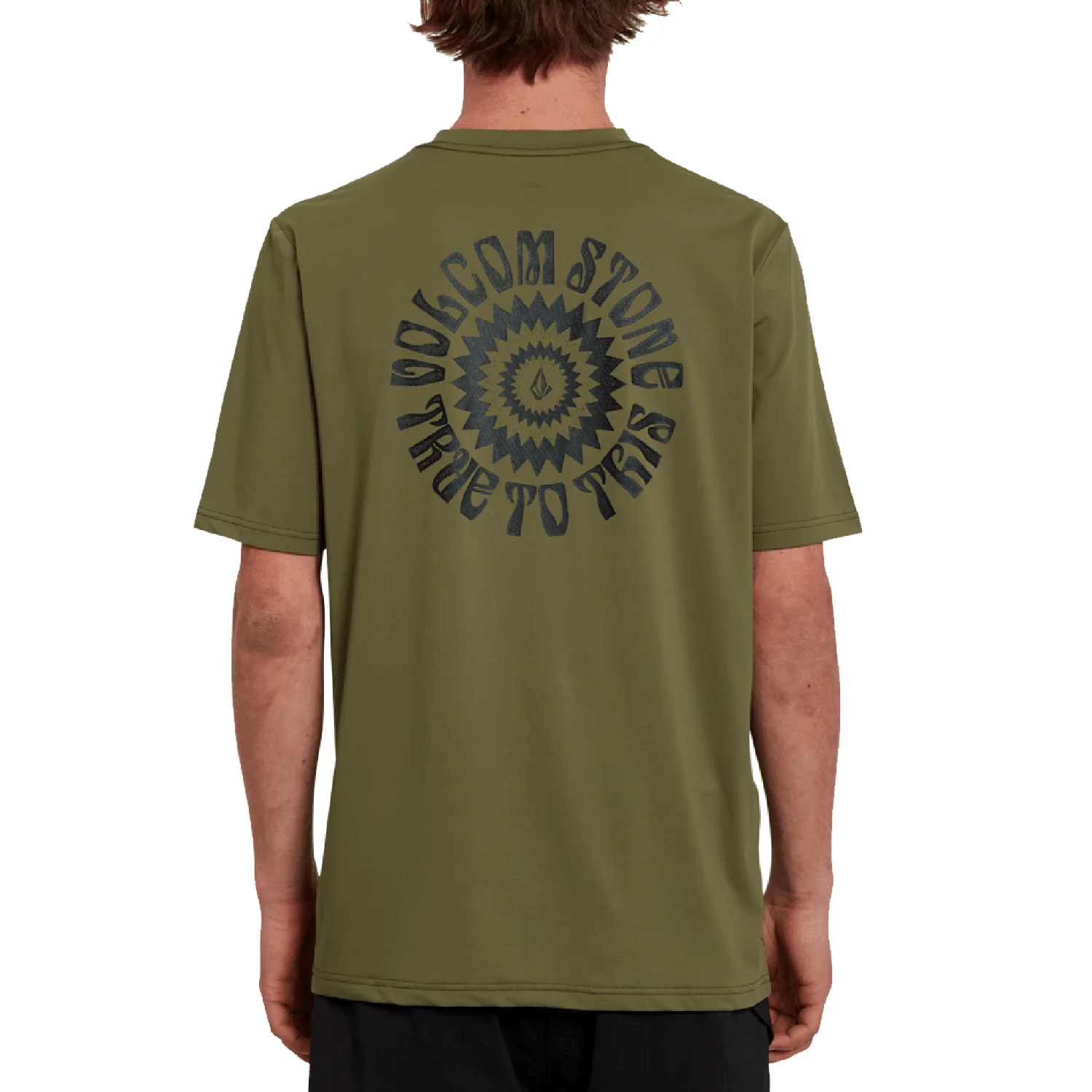 Volcom Men's Faulter S/S Rashguard Military - Image 2