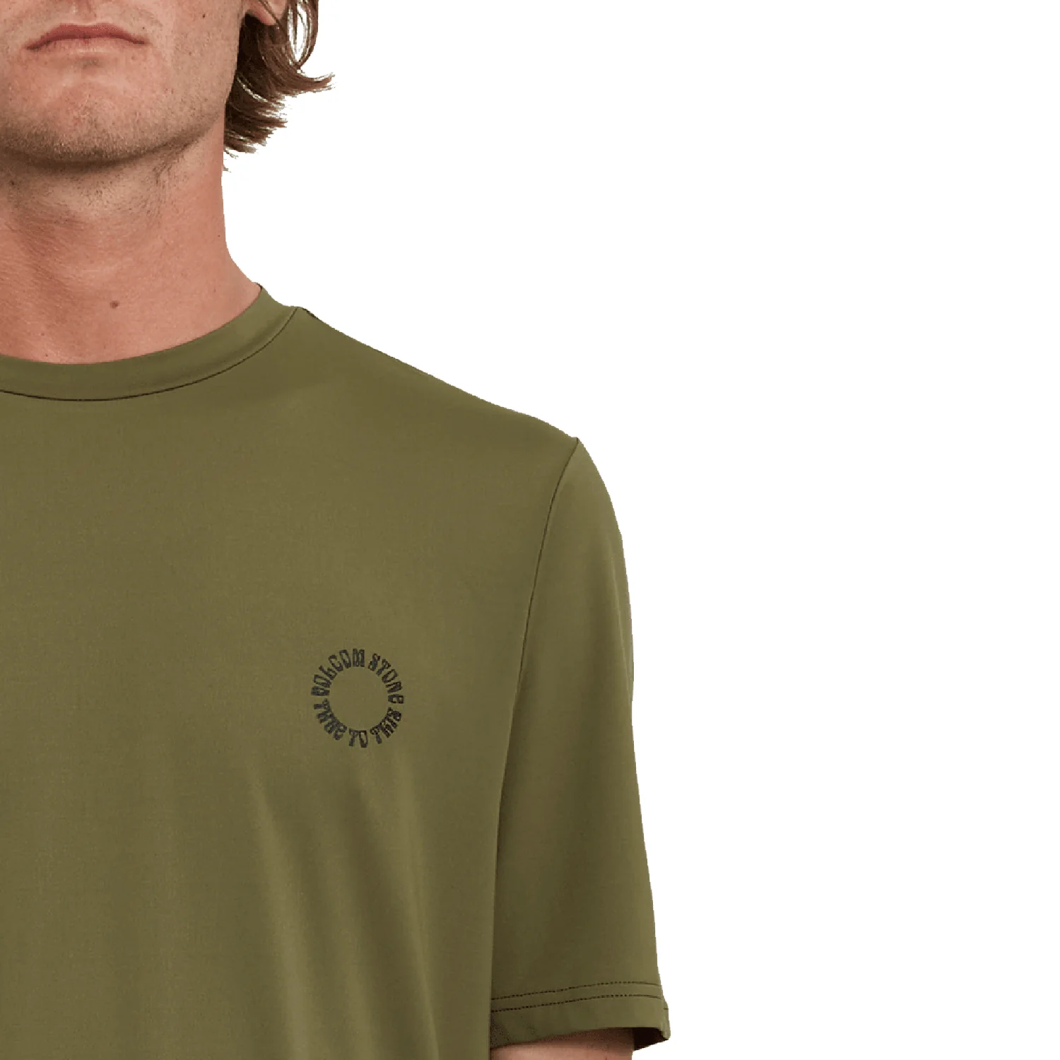 Volcom Men's Faulter S/S Rashguard Military - Image 3