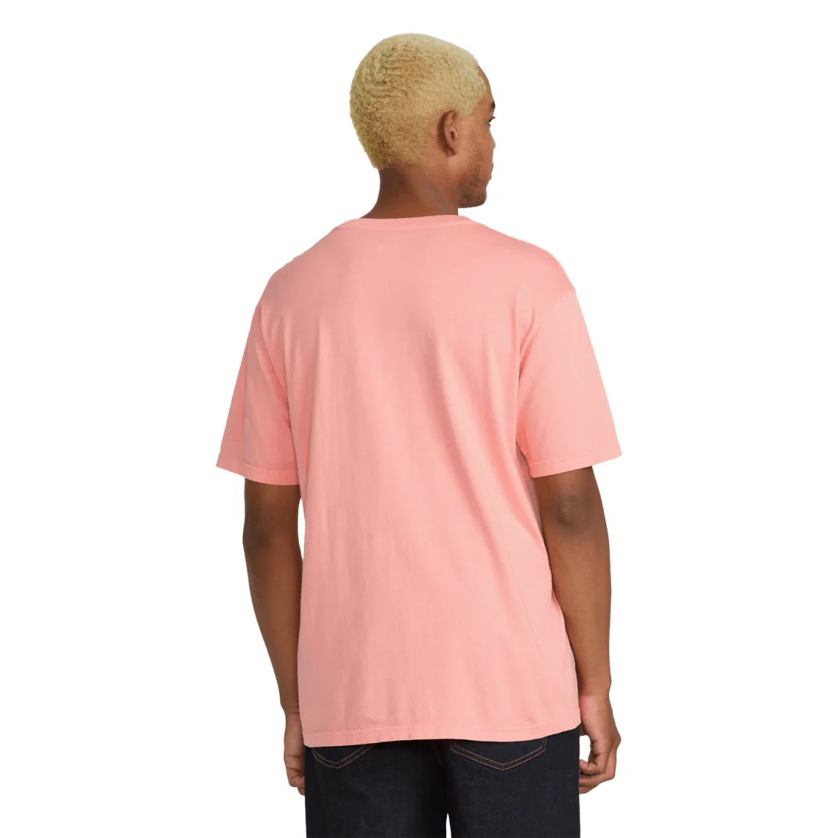 Volcom Men's Groovin S/S T-Shirt Peach Fuzz - Image 2