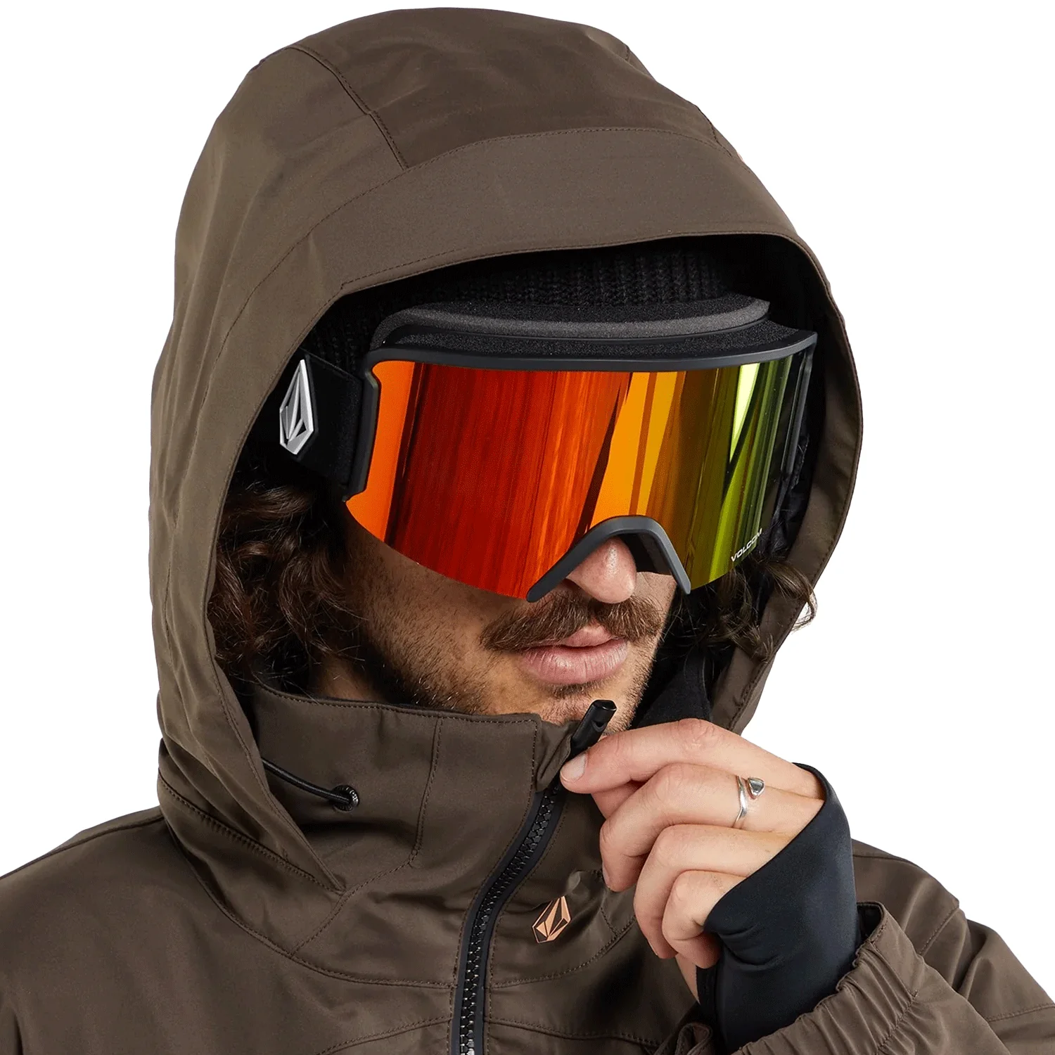 Volcom Men's Guch Stretch Gore-tex Jacket 2024 Brown - Image 4