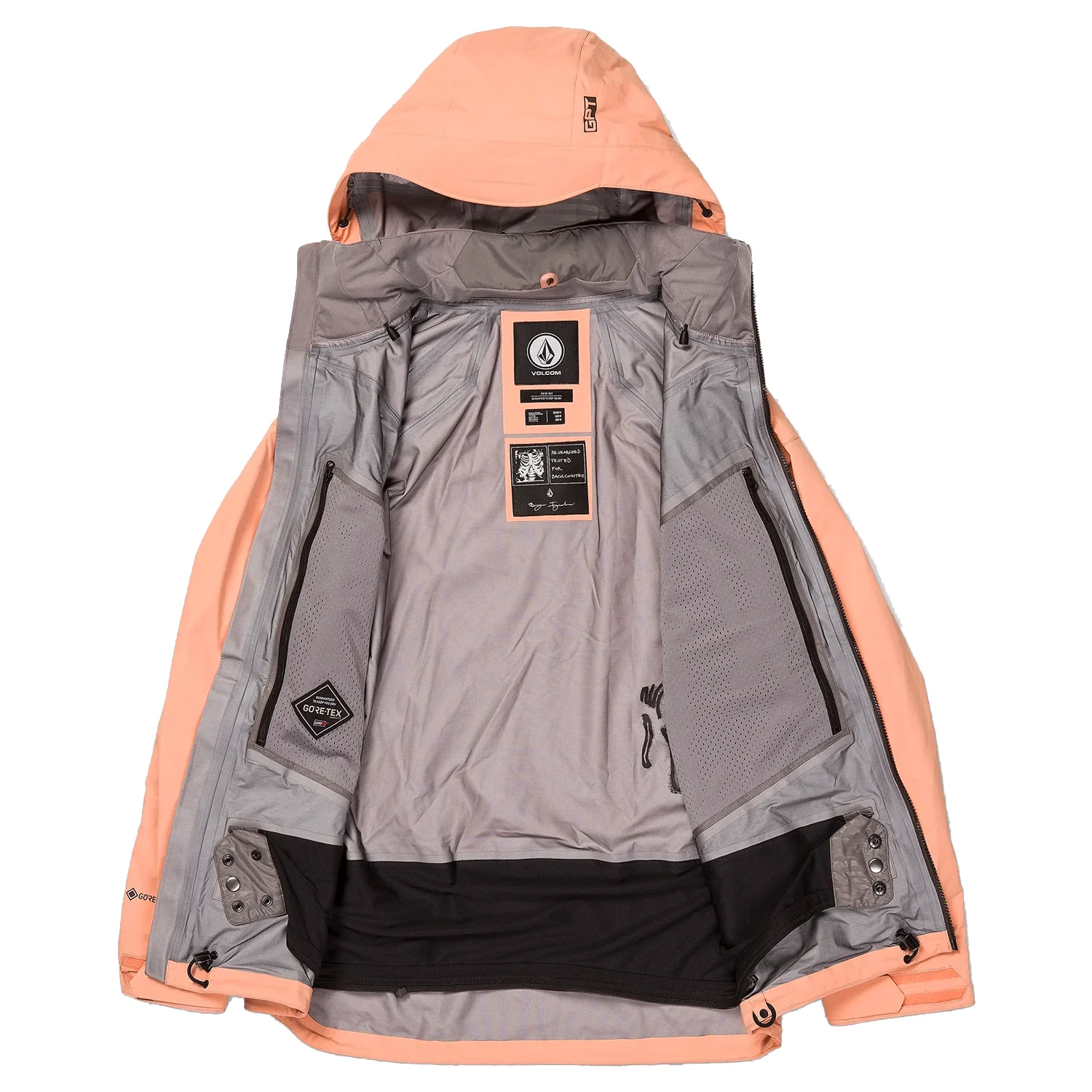 Volcom Men's Guch Stretch Gore-tex Jacket 2024 Peach - Image 3