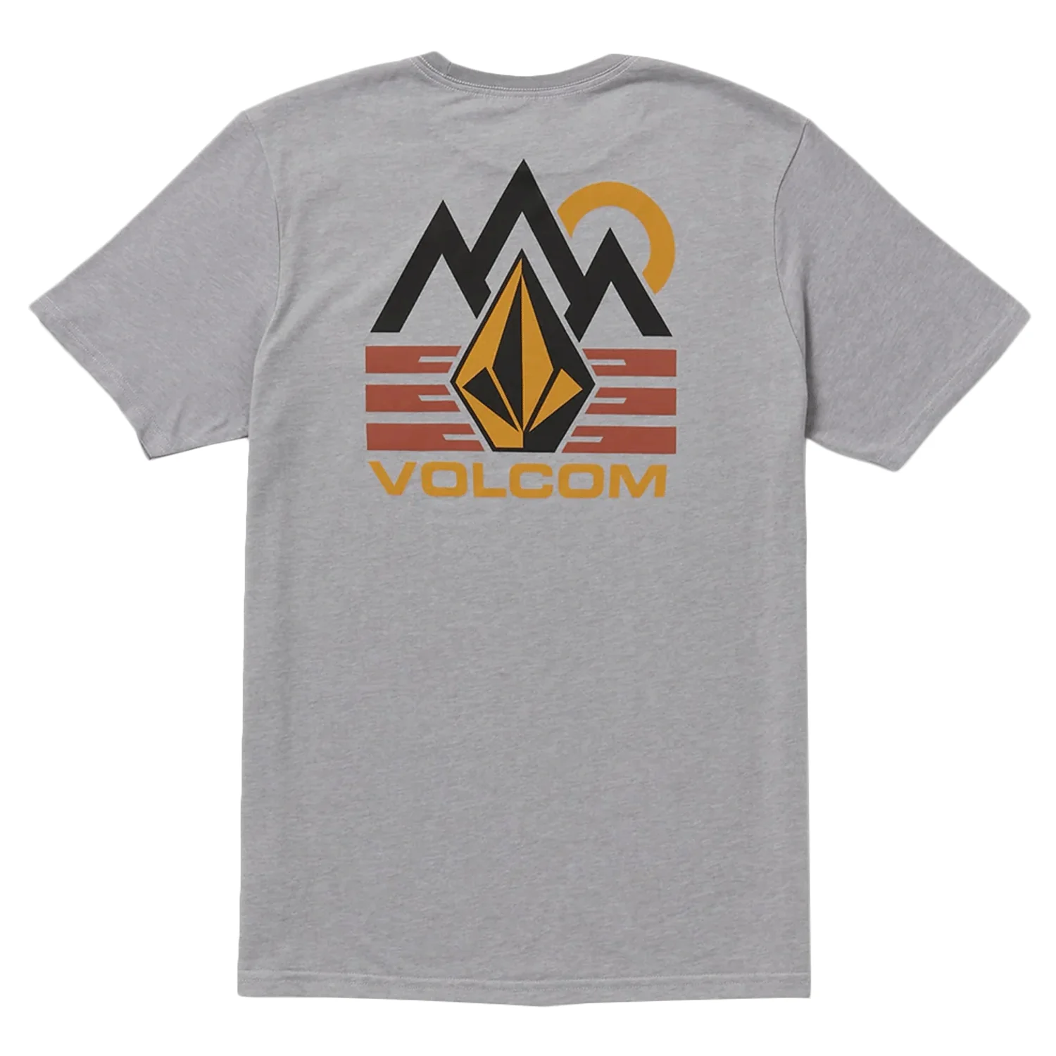 Volcom Men's Mountain Stone Tech T Shirt Heather Grey - Image 2