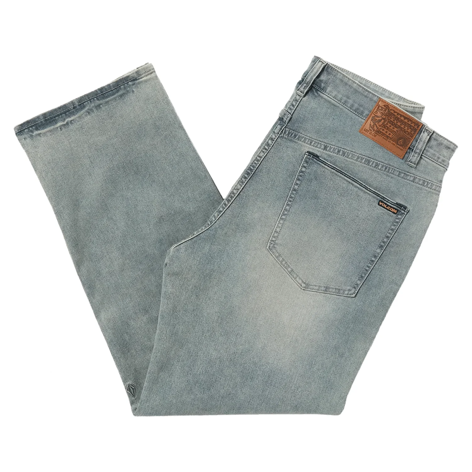 Volcom Men's Nailer Denim Jeans Sure Shot Light Wash - Image 3