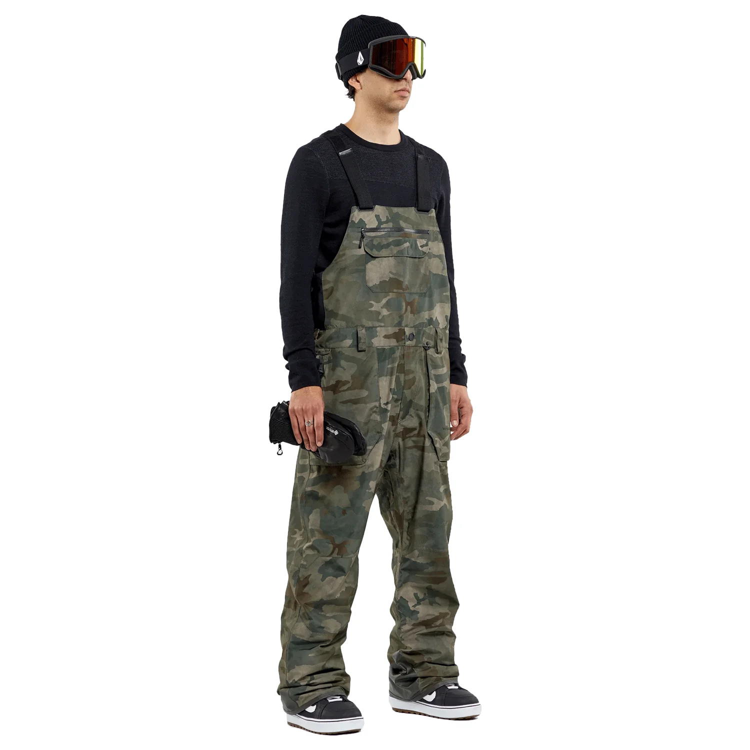 Volcom Men's Rain Gore-tex Overall Bib Pant 2024 Cloudwash Camo - Image 3