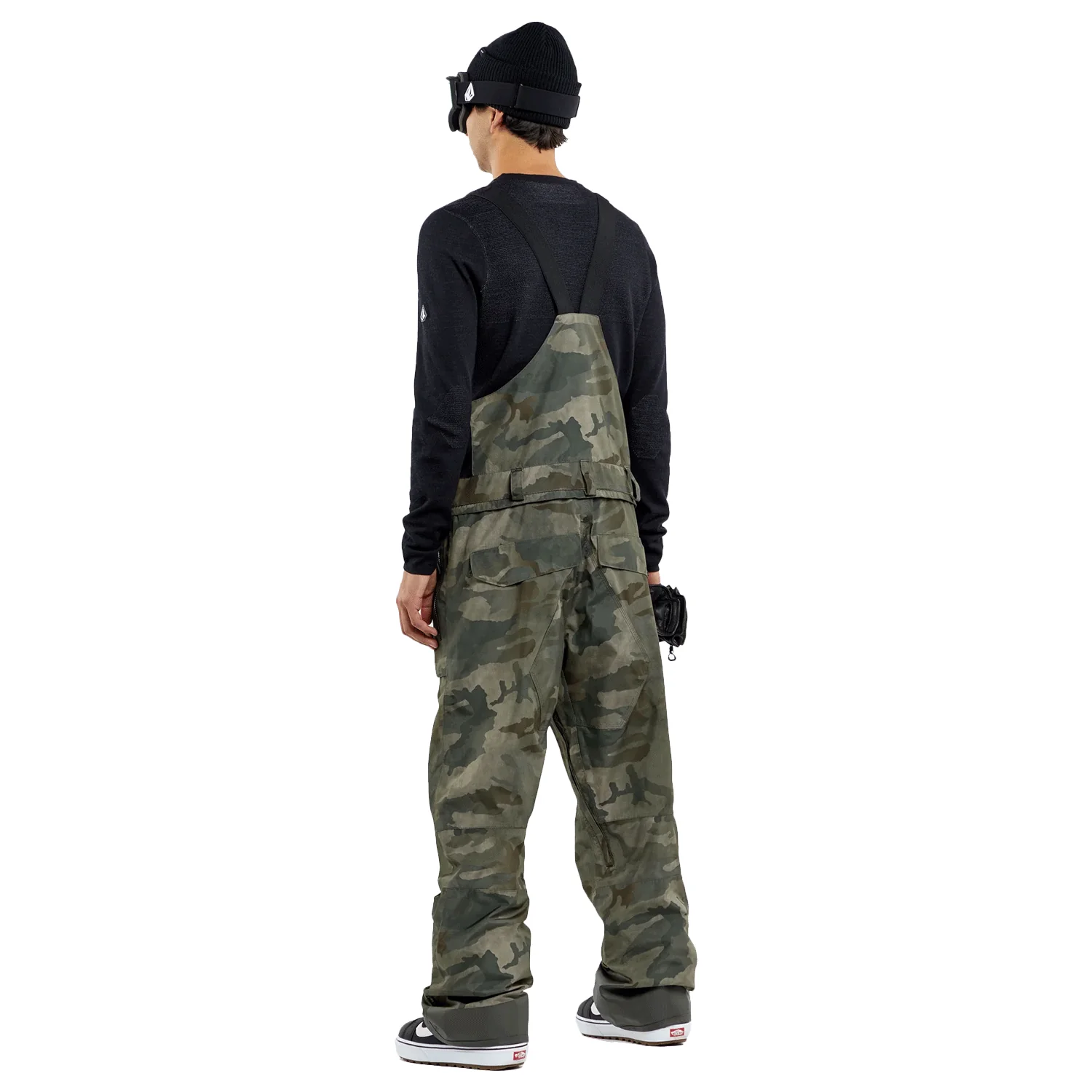 Volcom Men's Rain Gore-tex Overall Bib Pant 2024 Cloudwash Camo - Image 4