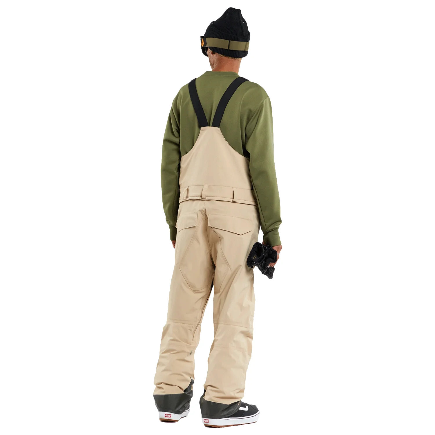 Volcom Men's Rain Gore-tex Overall Bib Pant 2024 Khakiest - Image 4