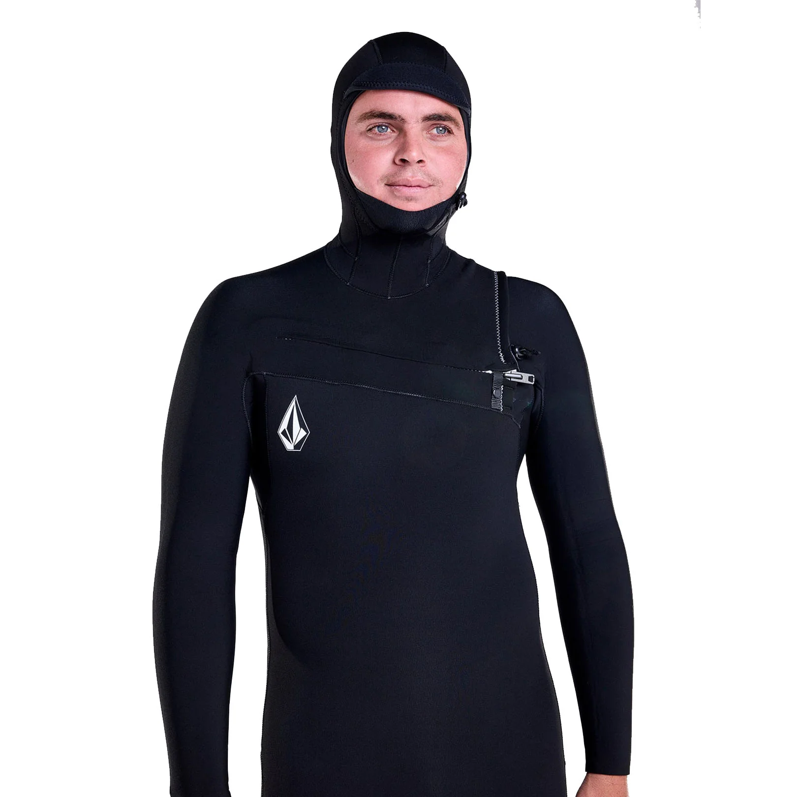 Volcom Men's Modulator 5/4/3mm Hooded Chest Zip Wetsuit Black - Image 2