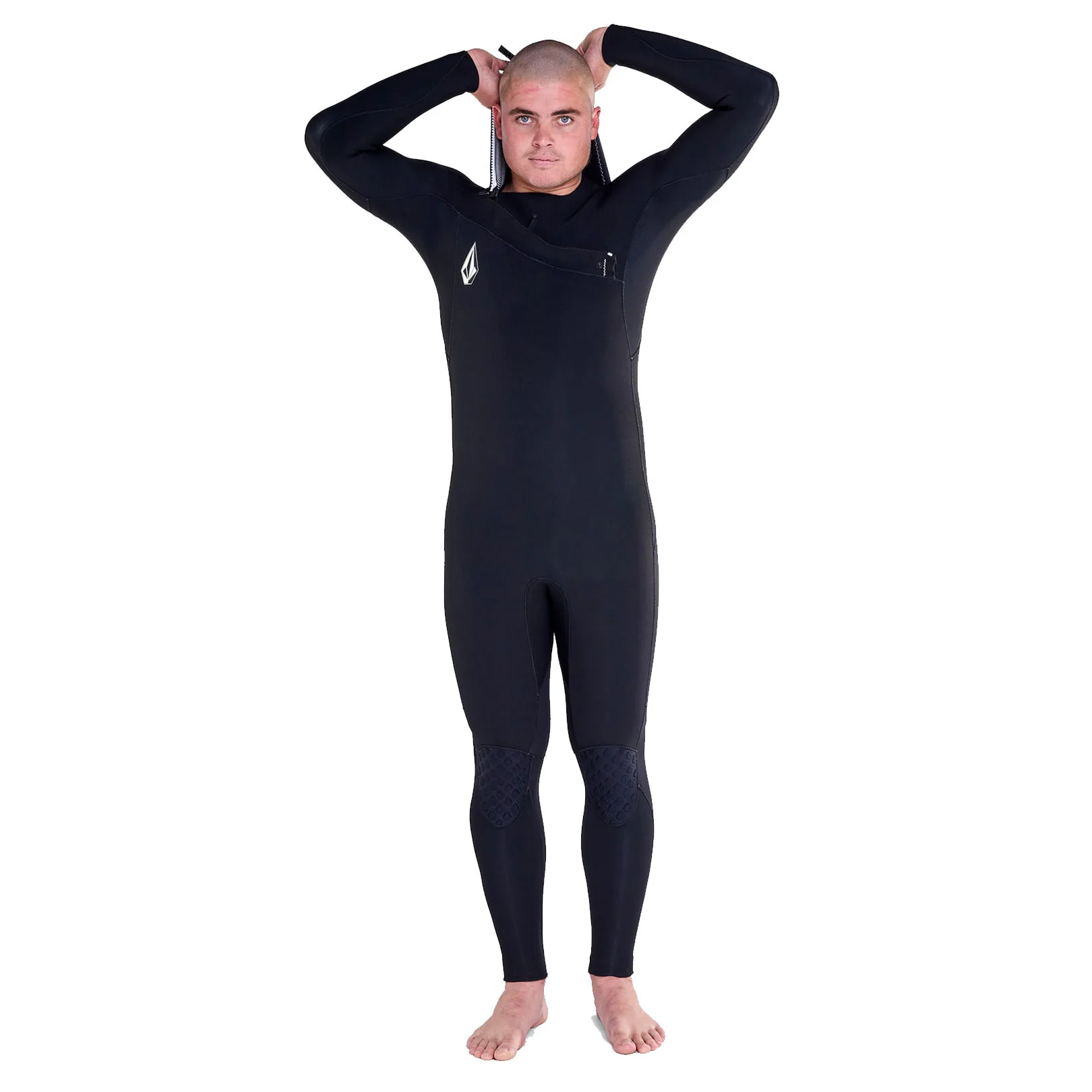Volcom Men's Modulator 5/4/3mm Hooded Chest Zip Wetsuit Black - Image 3