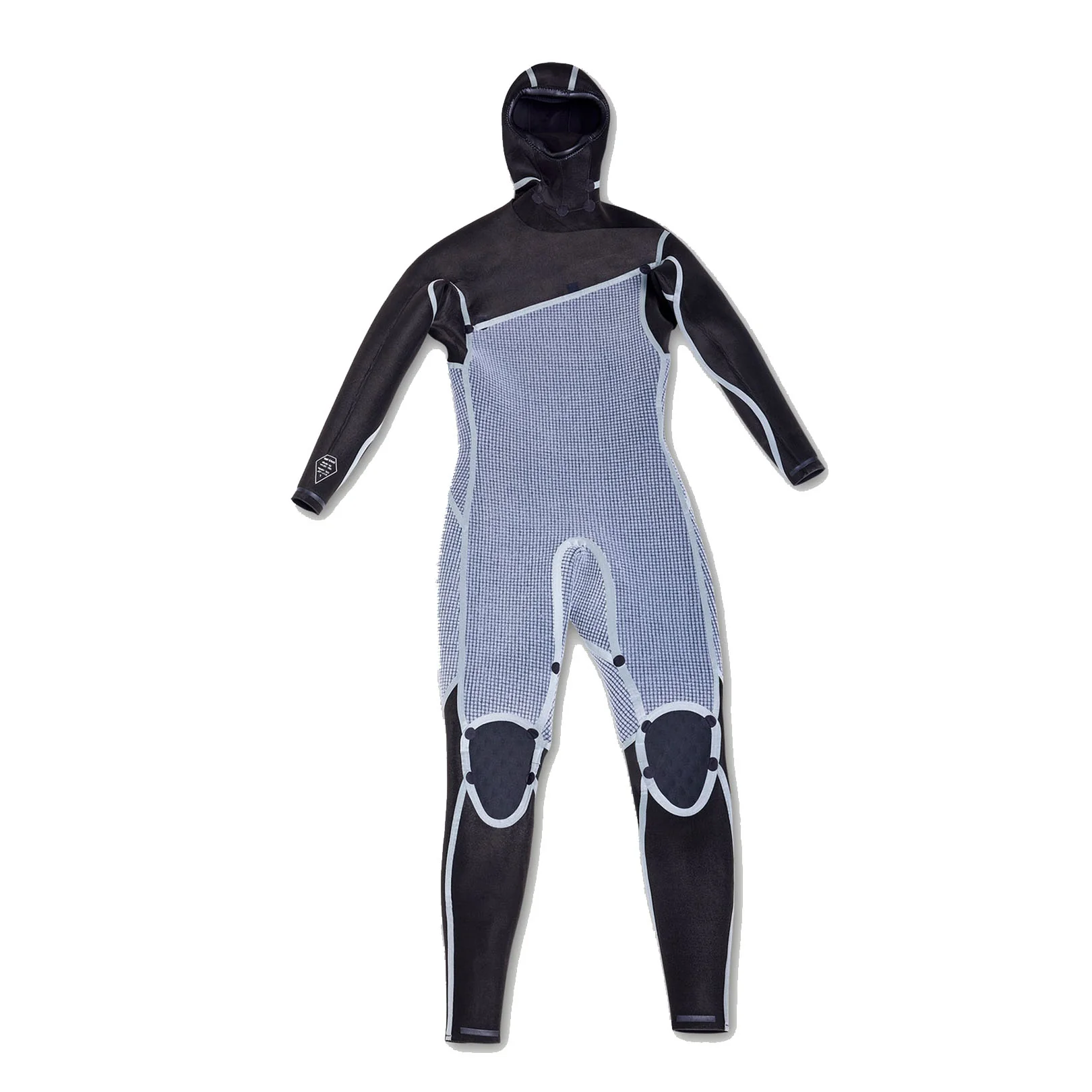 Volcom Men's Modulator 5/4/3mm Hooded Chest Zip Wetsuit Black - Image 6