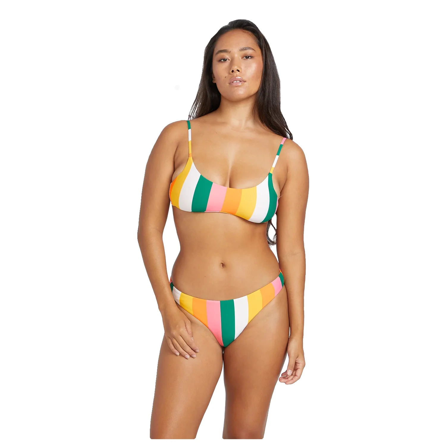 Volcom Women's Along Those Lines Crop Top Multi - Image 3