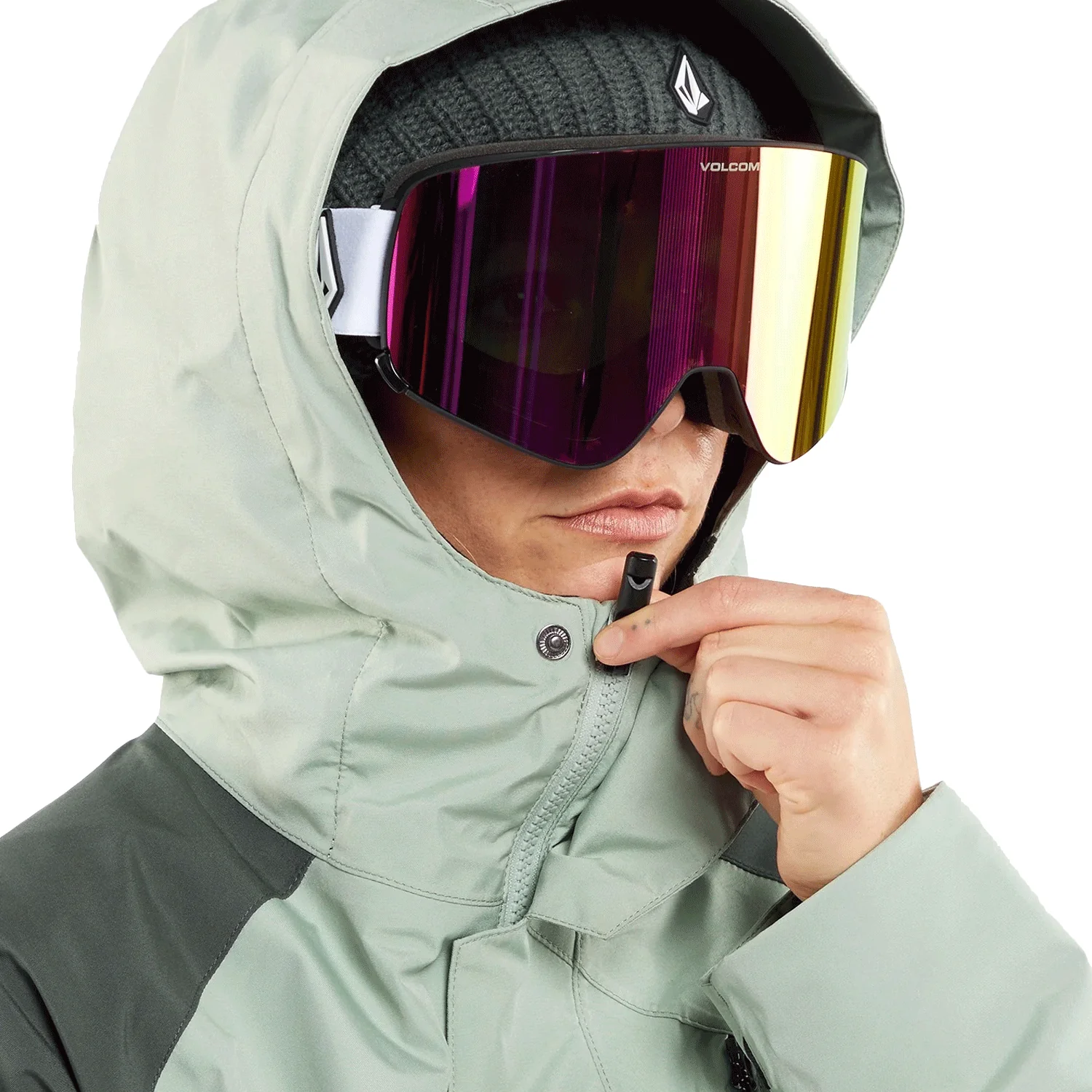 Volcom Women's Aris Insulated Gore-tex Jacket 2024 Sage Frost - Image 4
