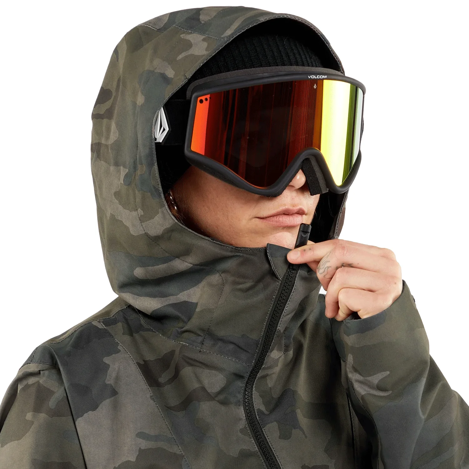 Volcom Women's Ashfield Pullover Jacket 2024 Cloudwash Camo - Image 4