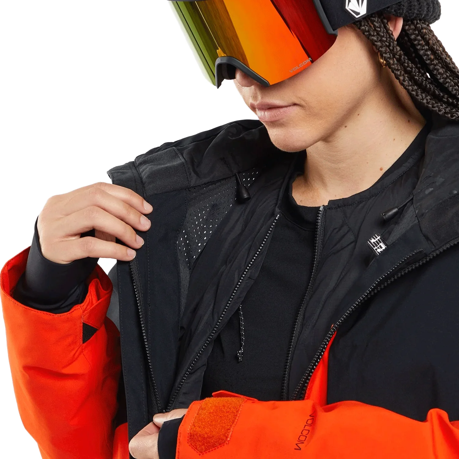 Volcom Women's AW 3-in-1 Gore-tex Jacket 2024 Orange Shock - Image 6