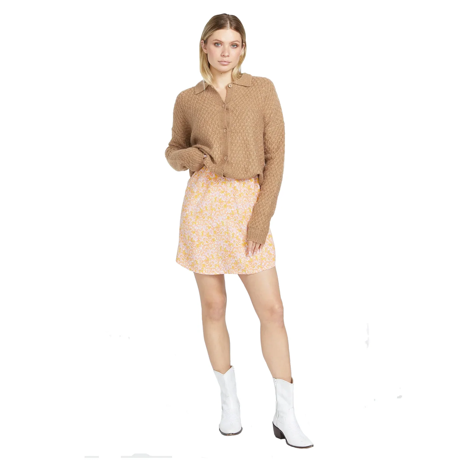 Volcom Women's Coco Ho Cardigan Mocha - Image 2