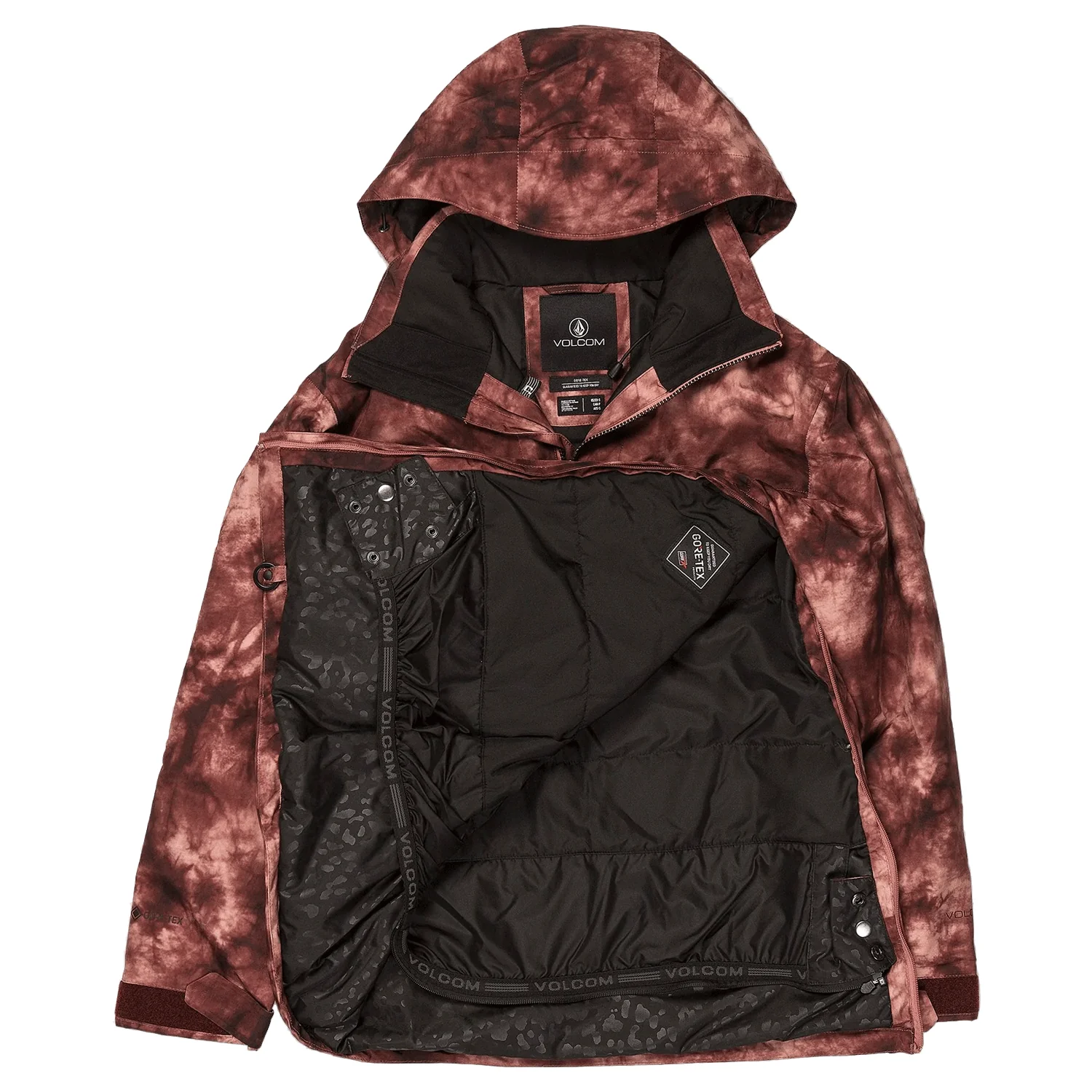 Volcom Women's Fern Insulated Gore-tex Pullover Jacket 2024 Pink Salt Wash - Image 3