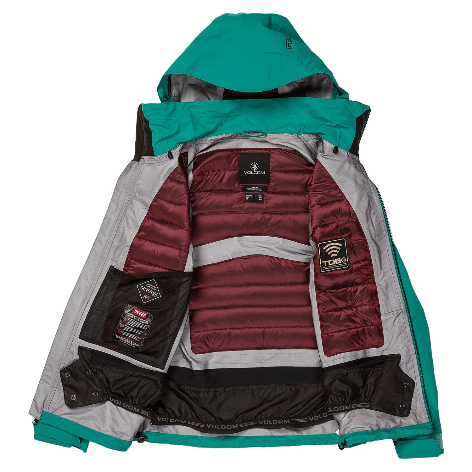 Volcom Women's Koa TDS INF Gore-tex Jacket 2024 Vibrant Green - Image 3