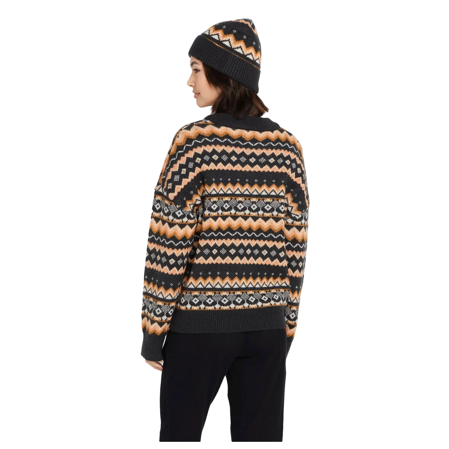 Volcom Women's Not Fairisle Sweater Vintage Black - Image 2