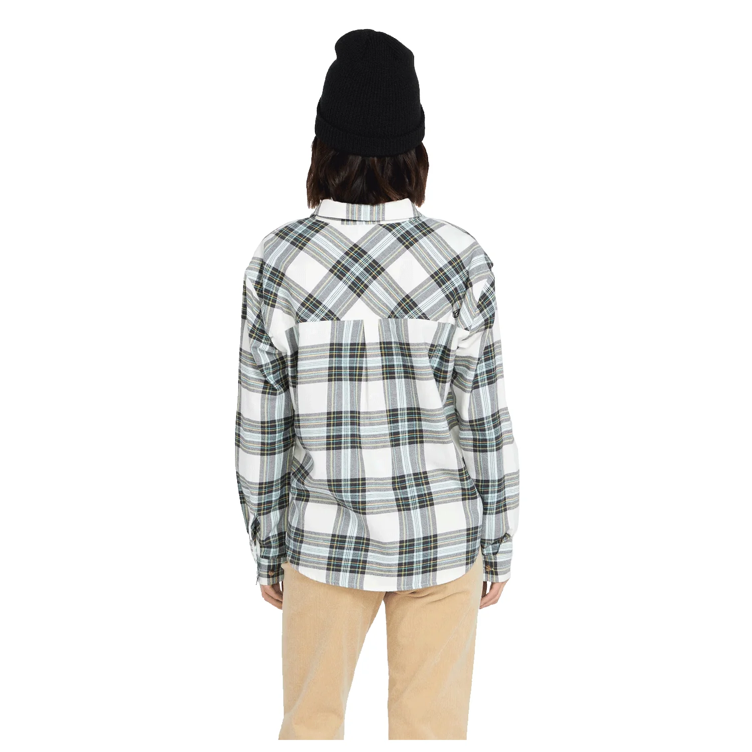 Volcom Women's Plaid to Meet U L/S Shirt Star White - Image 2