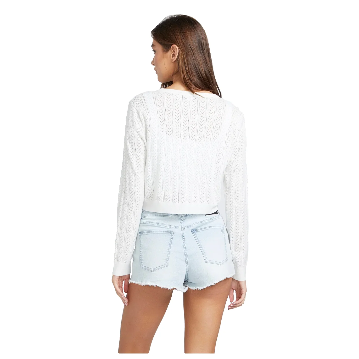Volcom Women's Shello There Cardigan Star White - Image 3