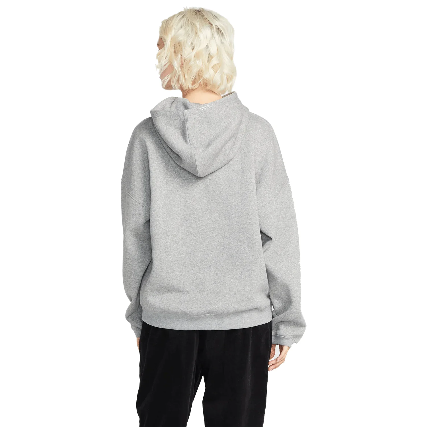 Volcom Women's Stone Heart II Hoodie Heather Grey - Image 2