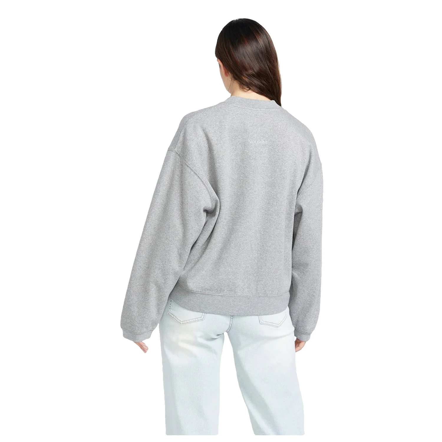 Volcom Women's Stone Heart Up Crew Heather Grey - Image 2