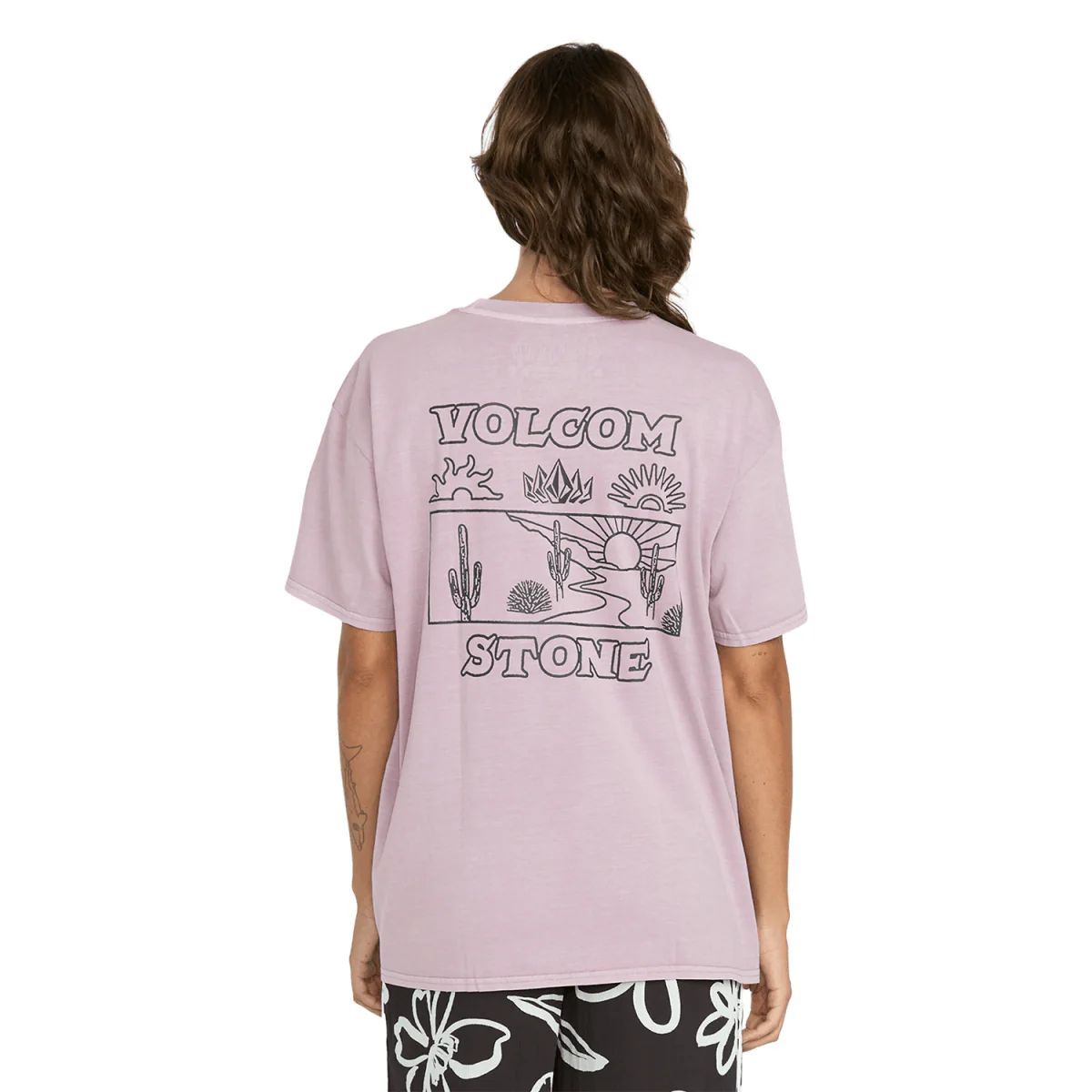 Volcom Women's Stones Throw T-Shirt Violet Ice - Image 2