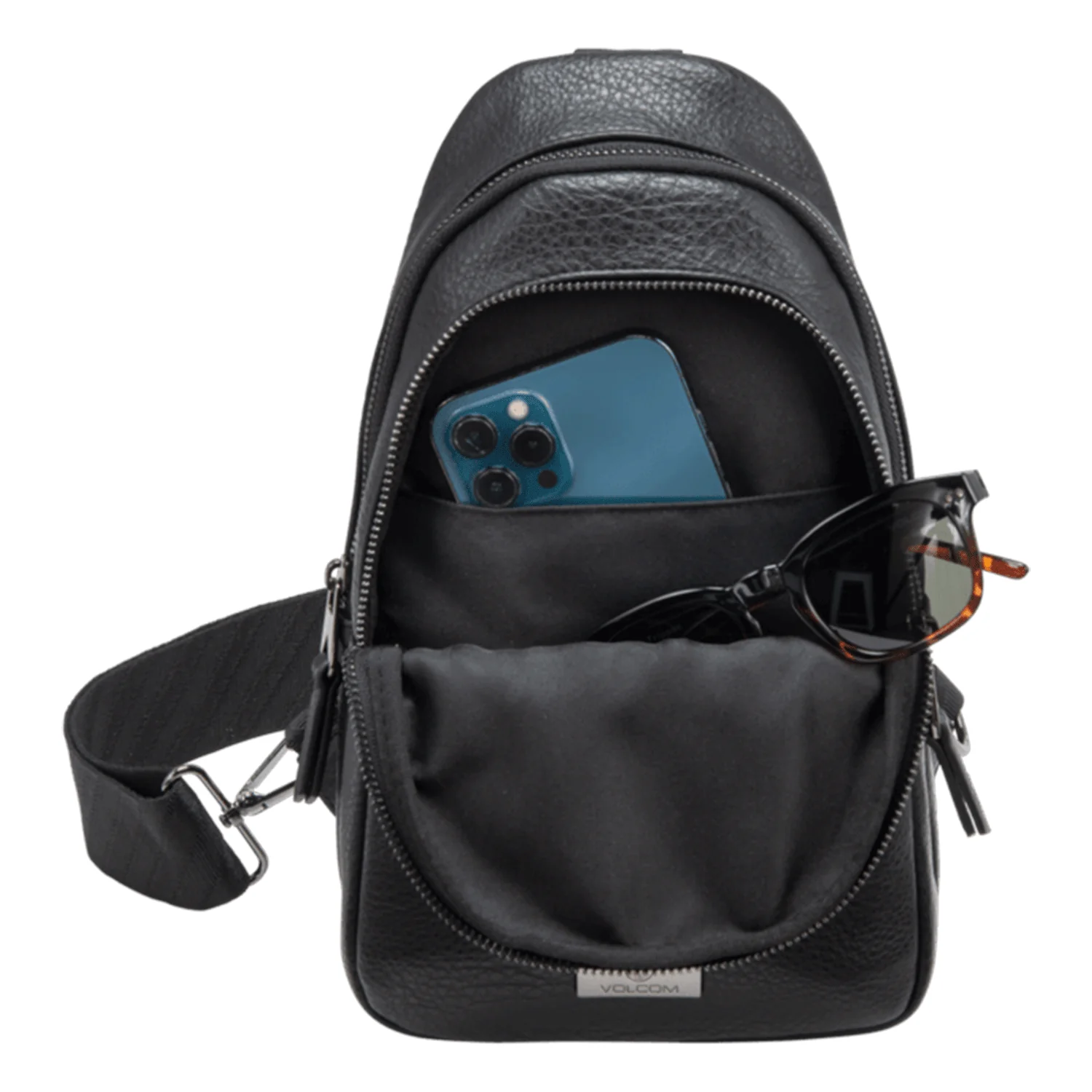 Volcom Women's Strapped Sling Bag Black - Image 3