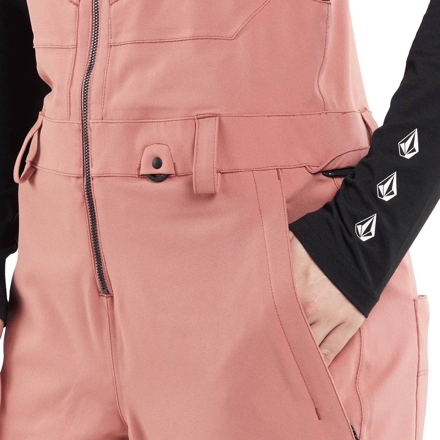 Volcom Women's Swift Overall Bib Pant 2024 Earth Pink - Image 3