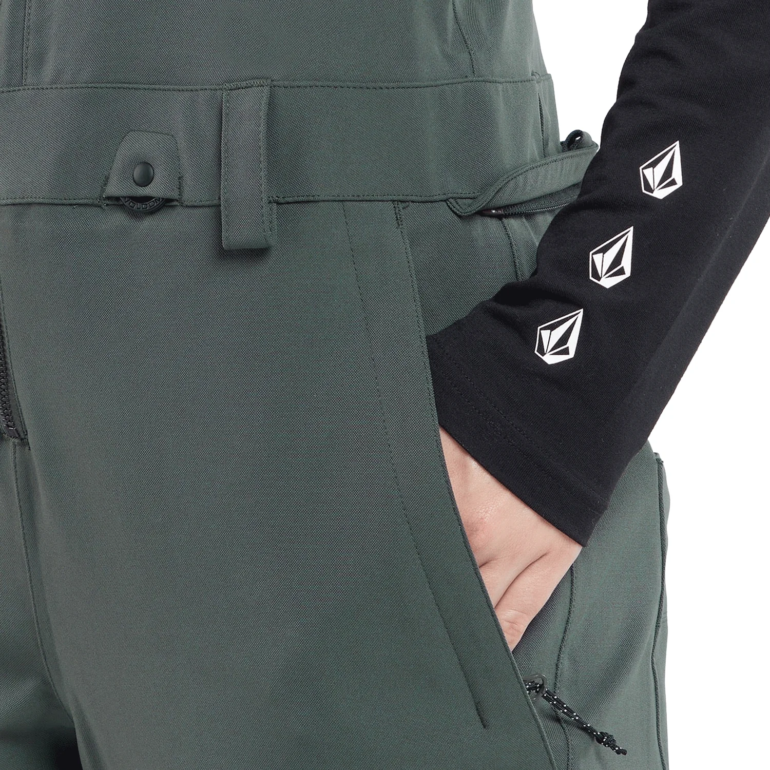 Volcom Women's Swift Overall Bib Pant 2024 Eucalyptus - Image 3