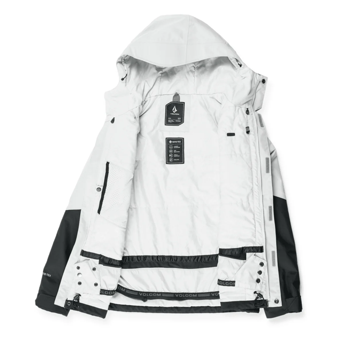 Volcom Women's V.Co Aris Insulated Gore-tex Jacket 2025 Cloud Grey - Image 3