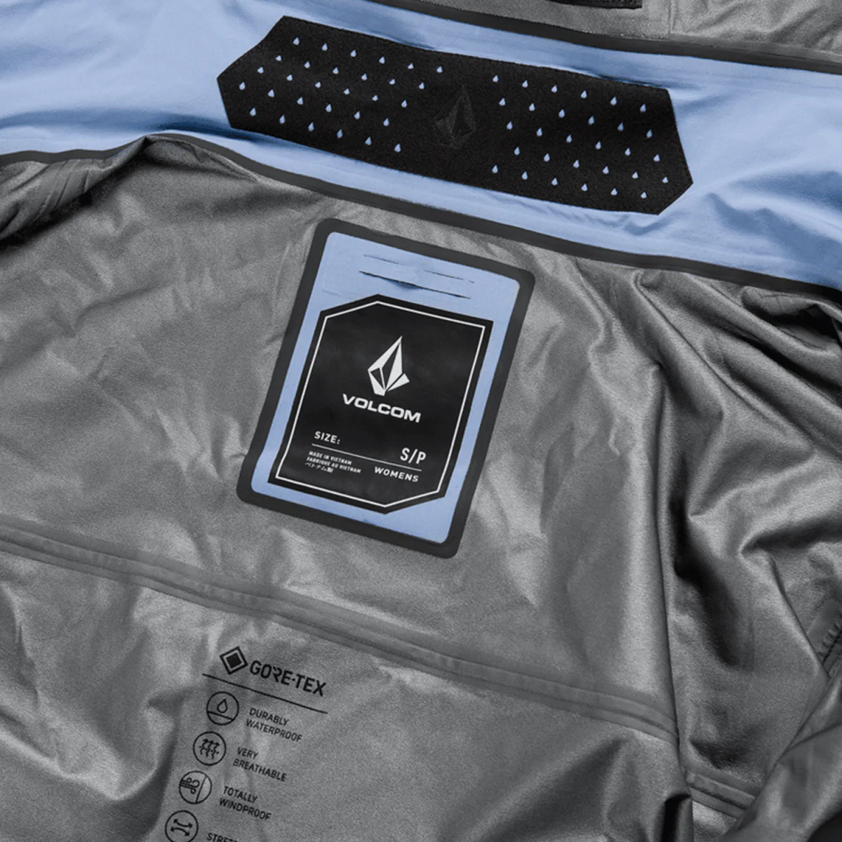 Volcom Women's VS 3L Stretch Gore-tex Jacket 2025 Crystal Blue - Image 4