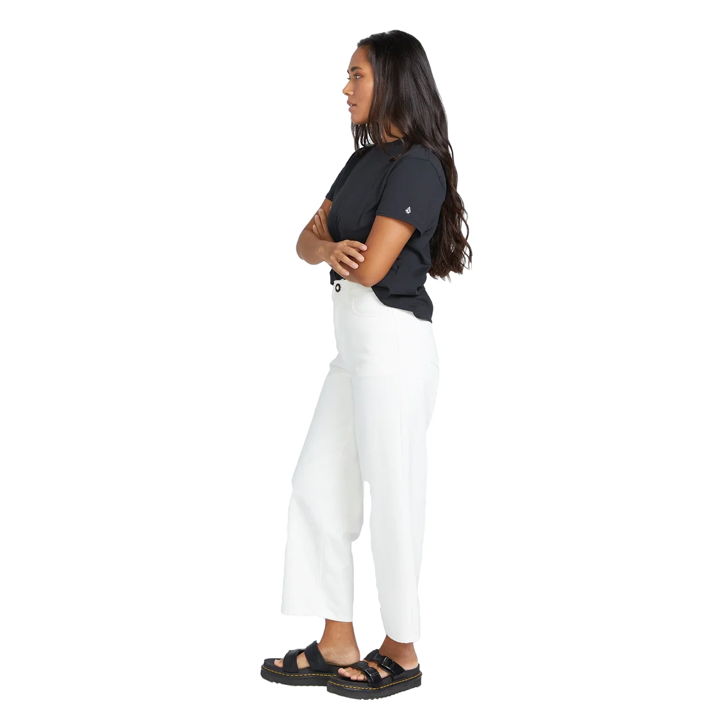 Volcom Women's Weellow Denim Pants Star White - Image 2