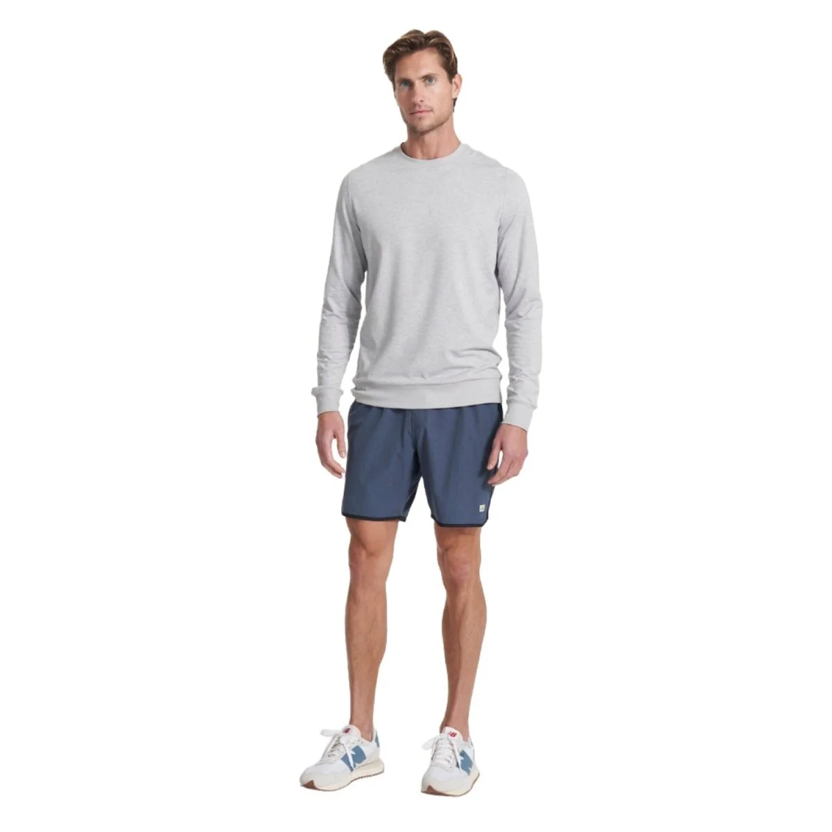 Vuori Men's Banks Short Azure Linen Texture - Image 4