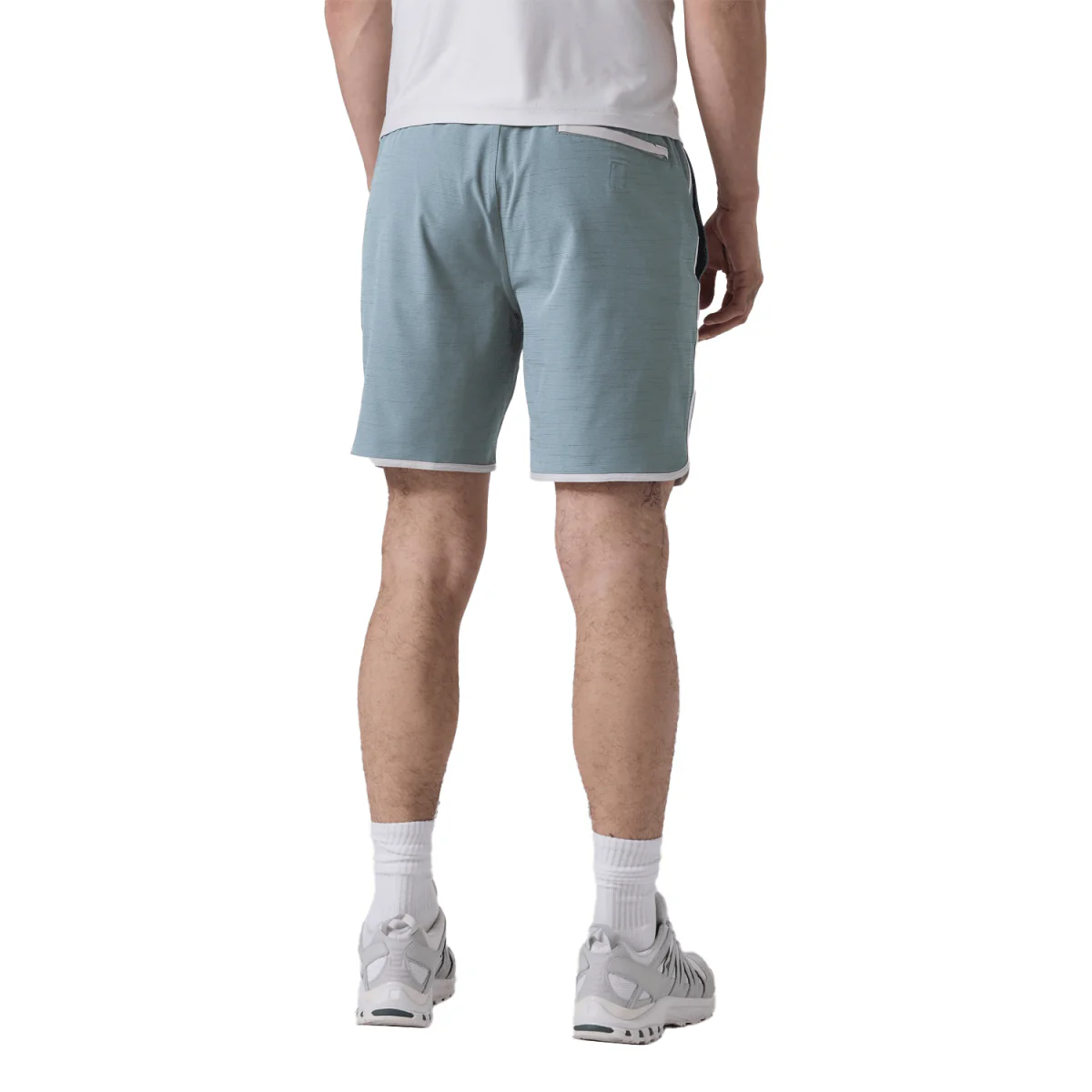 Vuori Men's Banks Short Dusty Blue Slub Stripe - Image 2