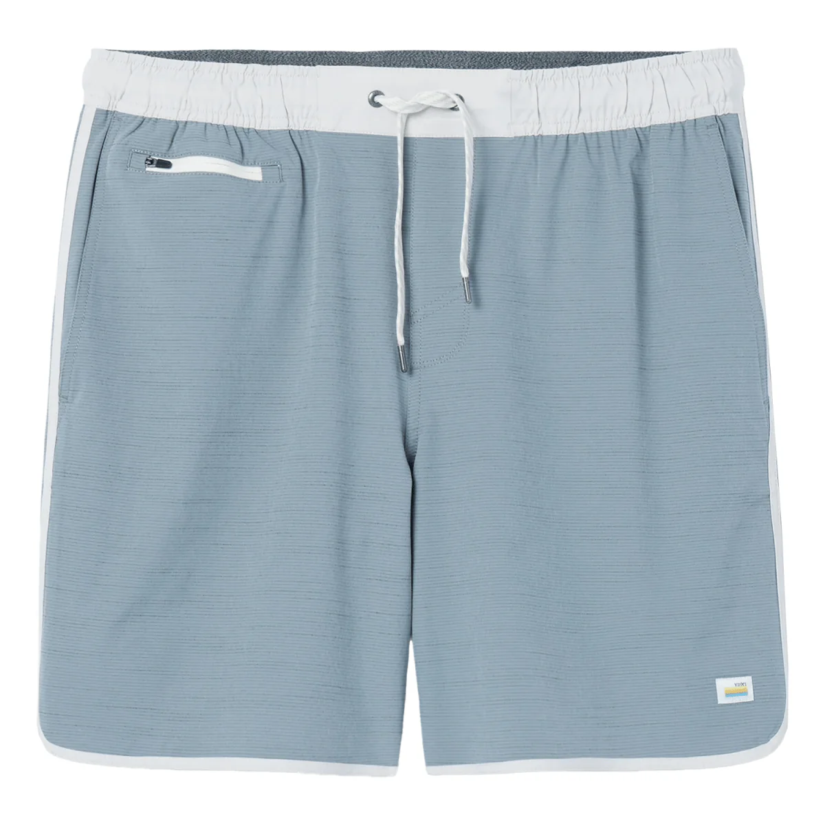 Vuori Men's Banks Short Dusty Blue Slub Stripe - Image 3