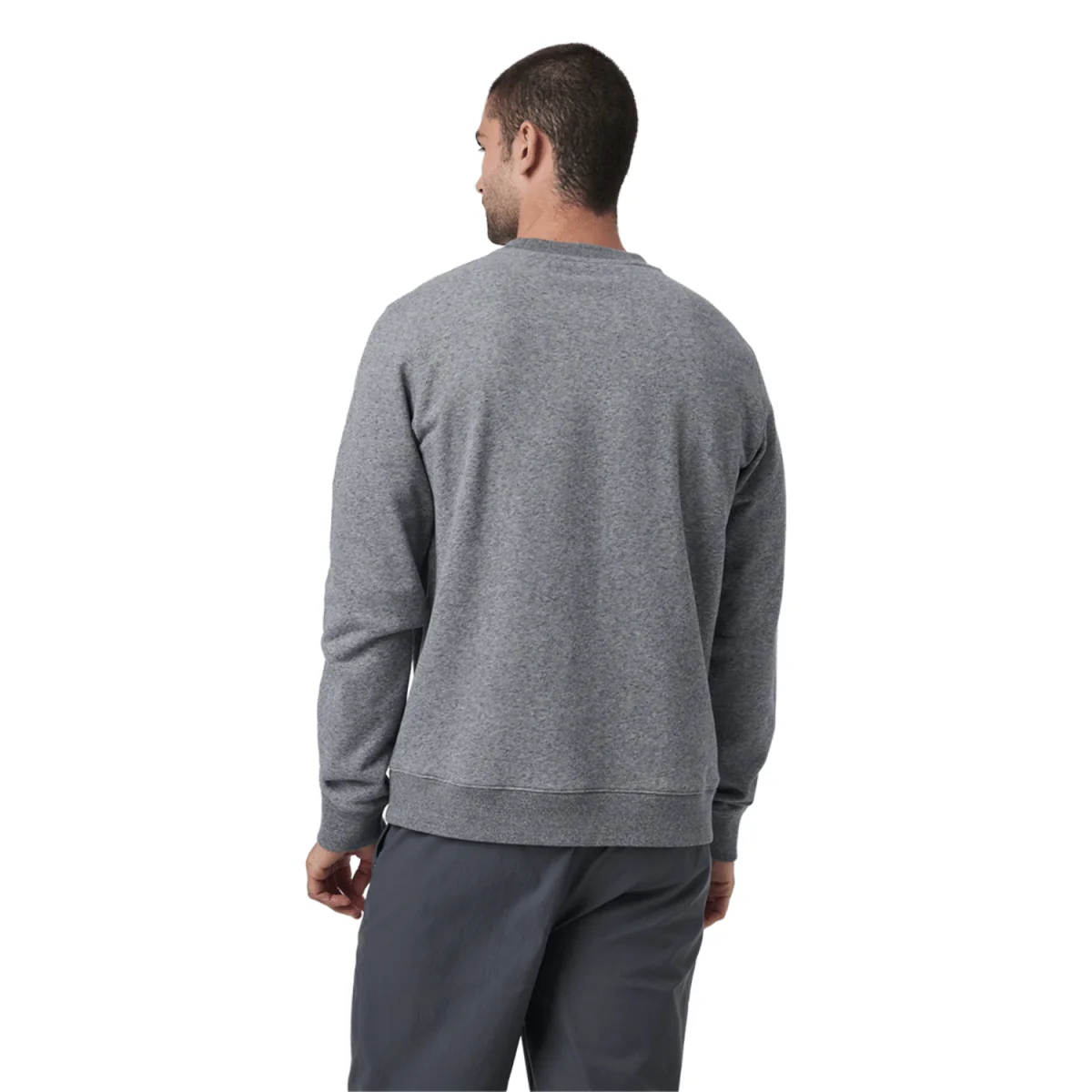 Vuori Men's Cypress Logo Crew Heather Grey - Image 2