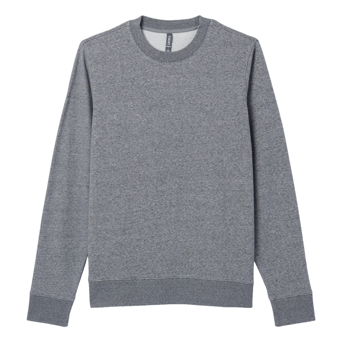 Vuori Men's Cypress Logo Crew Heather Grey - Image 4