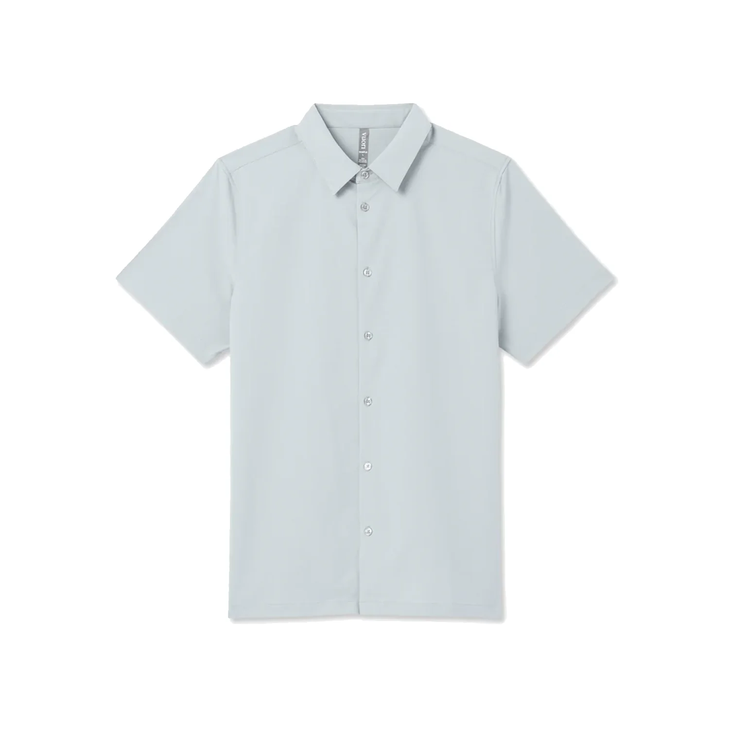 Vuori Men's Manhattan S/S Shirt Harbor Grey - Image 3